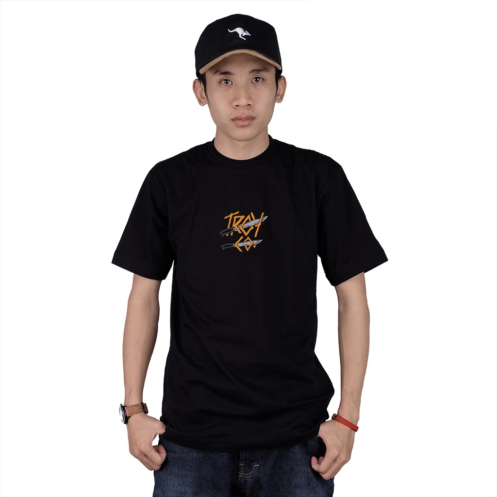 Troy Company T-Shirt Kaos Hitam MT 2043
