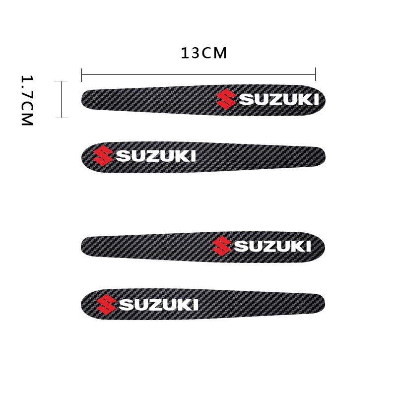 4 / 8Pcs Stiker Film Pelindung Handle Mobil Bahan Carbon Fiber Untuk Suzuki Ertiga Swift XL7 SX4 Jimy Vitara Jimy