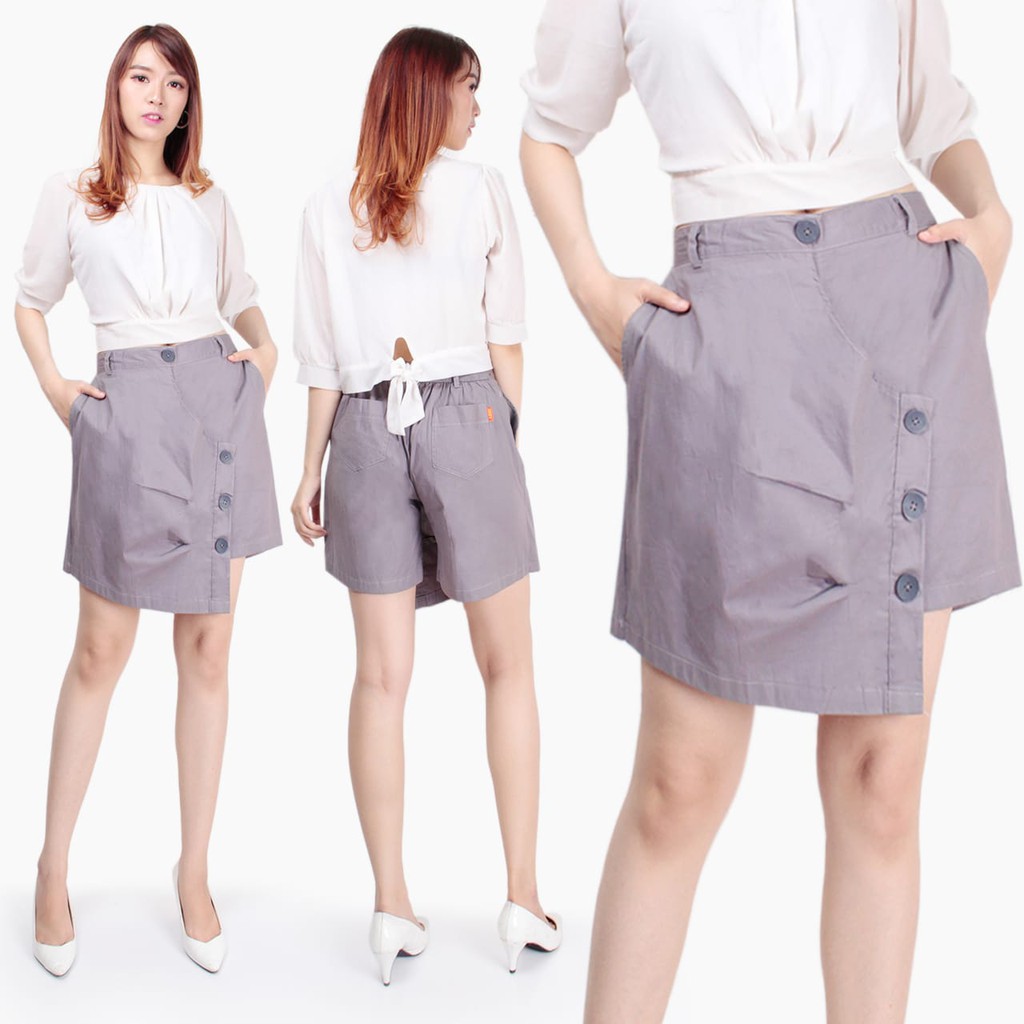 SB Collection Celana Pendek Agisna Hotpants Rok Midi Casual Jumbo Wanita