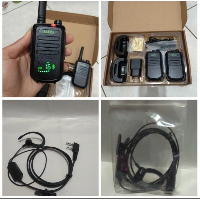 Walkie talkie ht handy talkie WLN KD - C100 paket 2 pcs hanfre