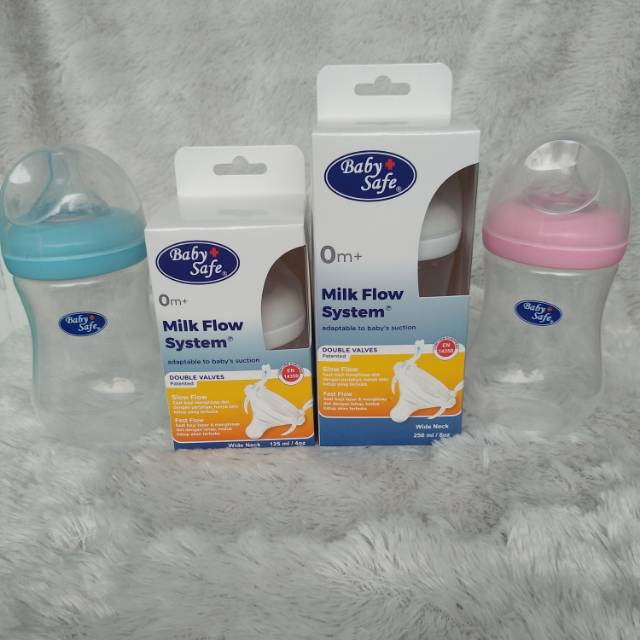 WN001 WN002 WN04 WN05 WN06 WN30 Baby Safe Wide Neck Milk Bottle (Babysafe botol susu) 125ml / 250ml