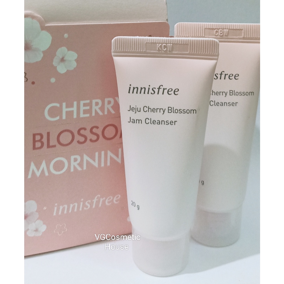 innisfree jeju cherry blossom lotion 30ml / jelly cream 20ml