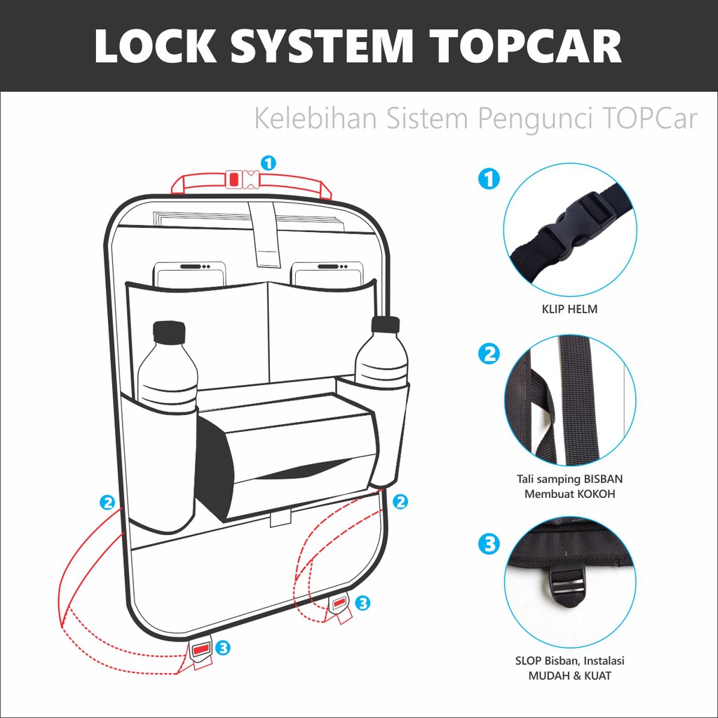 Tab iPad Organizer Topcar di Mobil PAKET HEMAT