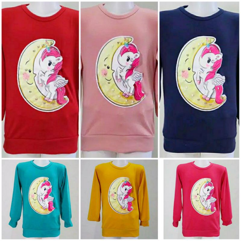 kaos anak perempuan sweater anak perempuan kaos lengan panjang perempuan