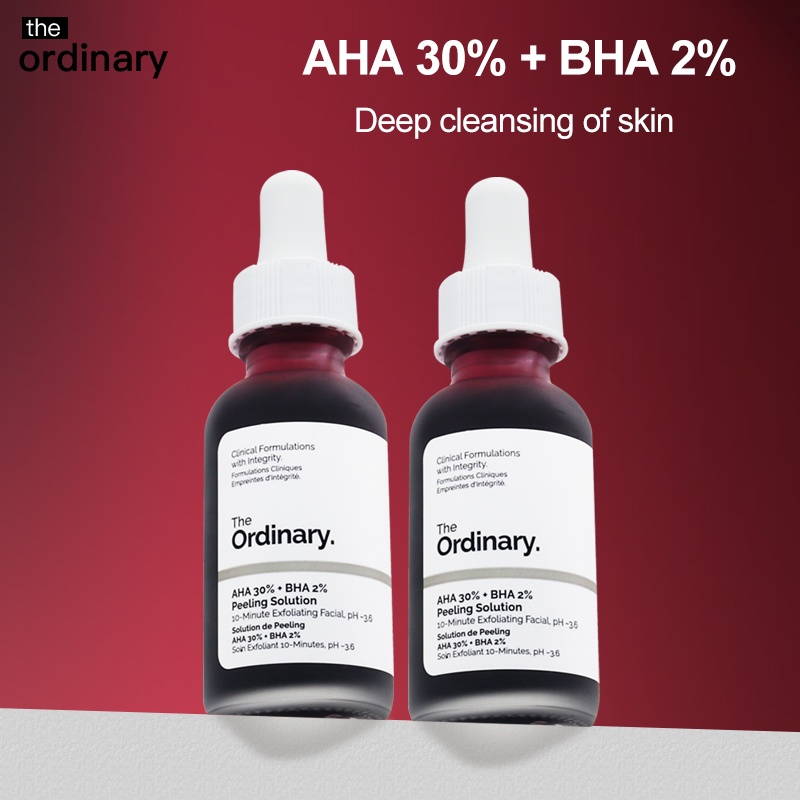 The Ordinary AHA 30% + BHA 2% Peeling Solution Anti Acne Pore Reducer Exfoliating Acne Scars Facial Mask 30ml