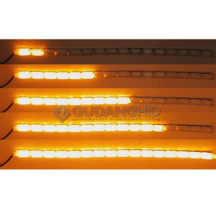 Lampu | Led Drl Crystal Alis Mobil 2 Warna Sein Sen Running Welcome Light 50Cm