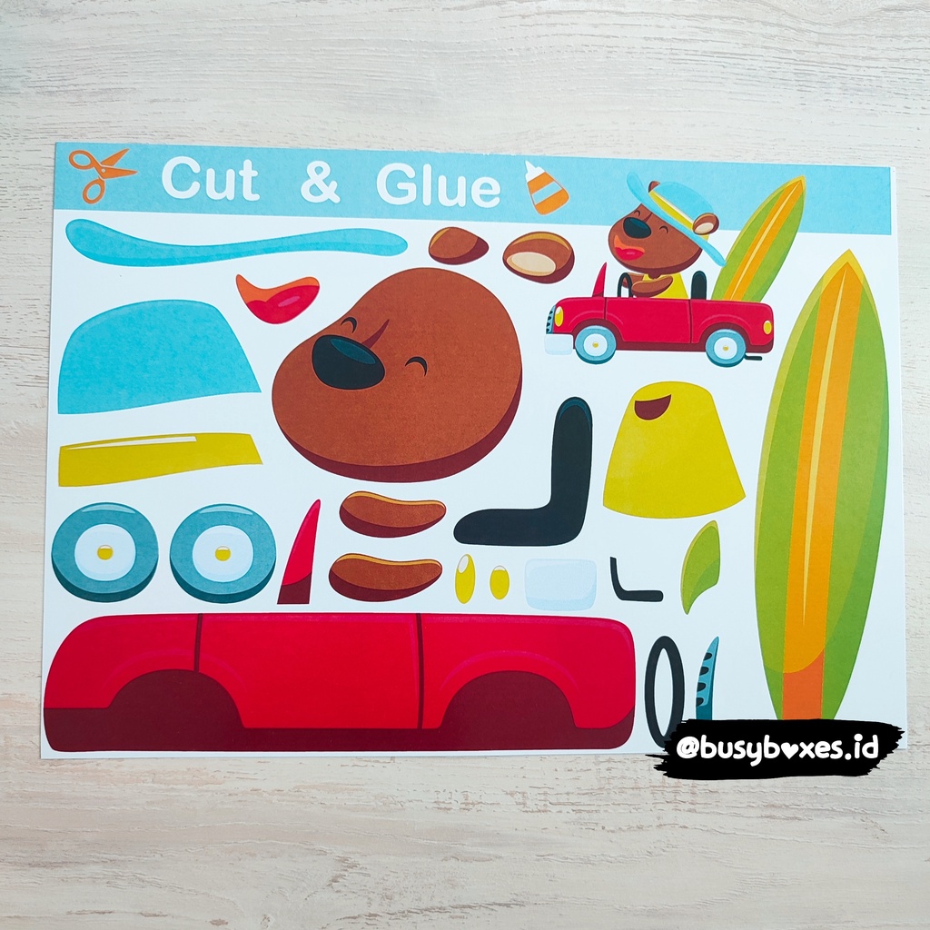 [busyboxes.id] Mainan Edukasi Aktivitas anak cut and glueseri holiday vol.2  aktivitas paud preachool mainan edukasi gunting tempel