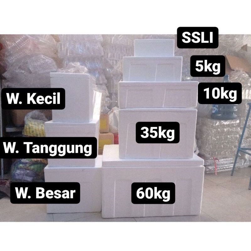 

Sterofoam /Styrofoam Box / Kotak Gabus size 5 kg (preloved/bekas)