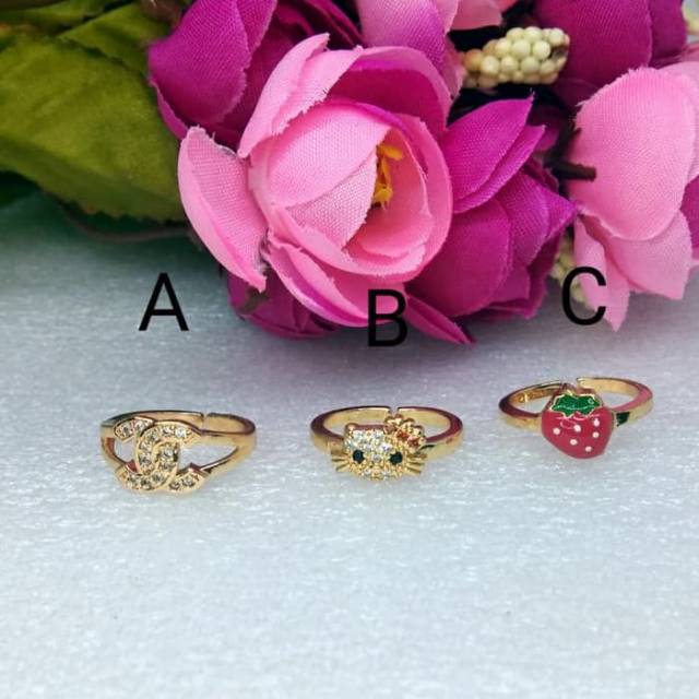 Cincin Anak Lapis Emas Hello Kitty GD063