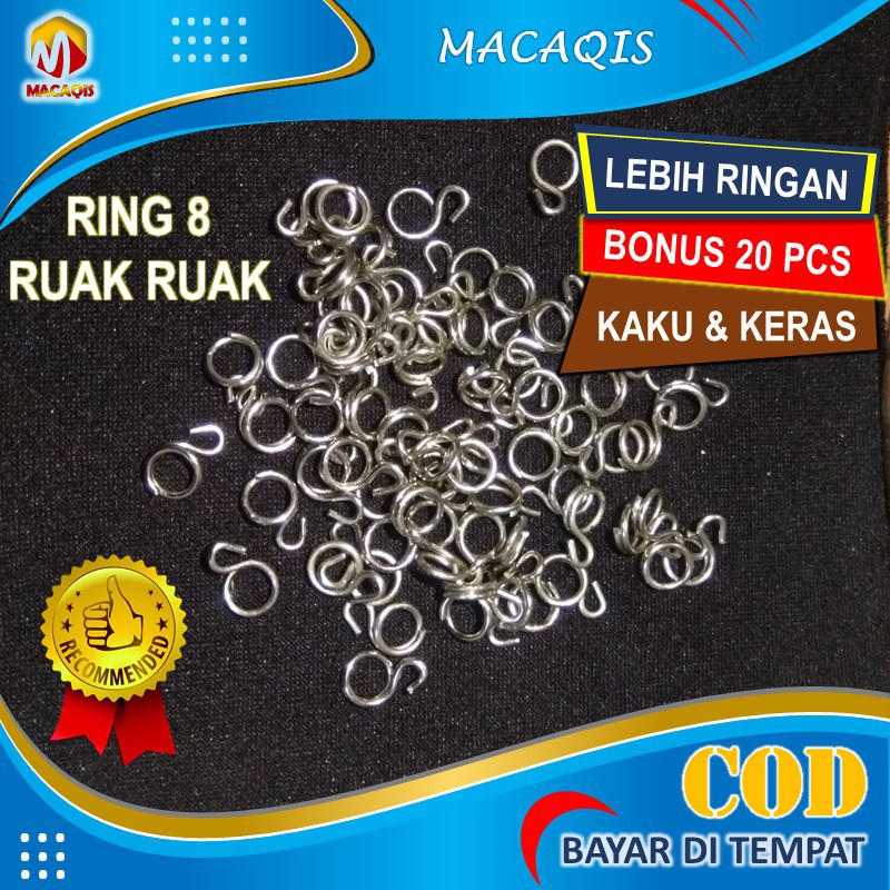 Ring 8 Untuk Jerat Jontrot Pikat Racik Burung Ruak-Ruak Ruak2 Truwok 100 Pcs Bonus 20 Pcs