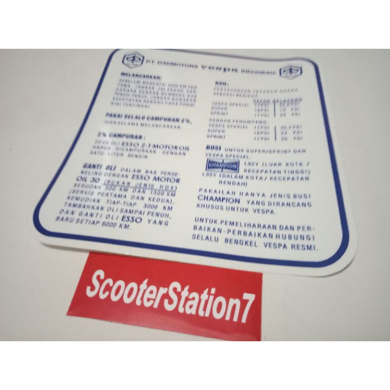 sticker runningi danmotor biru