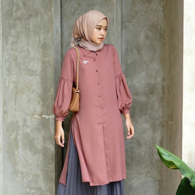 Tunik Daisha By Alya Mode Tunik Dewasa Luxury Bahan Crinkle Premium Terbaik Terlaris