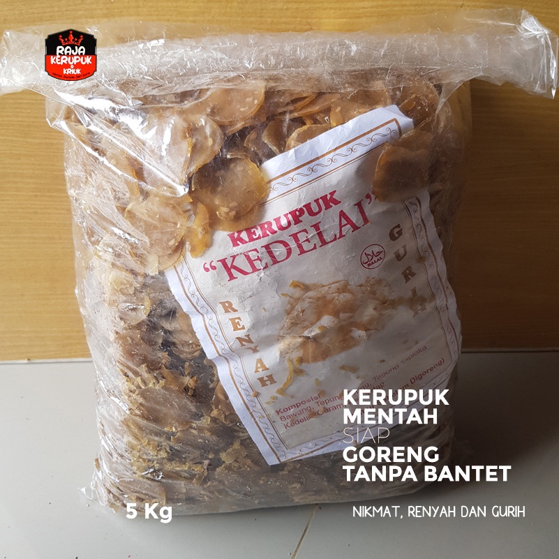 

Kerupuk kedelai putih | kerupuk mentah | kedelai bulat | 5 kg mentah