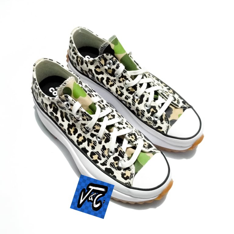 Sepatu Converse Run Star Hike Platform Archive Print Camo Leopard Ox