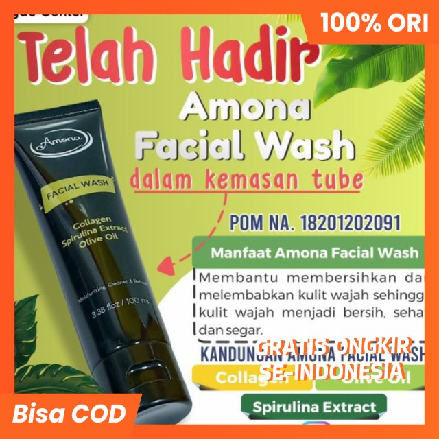 Jual Amona Facial Wash Sabun Muka Mencerahkan Glowing Brightening
