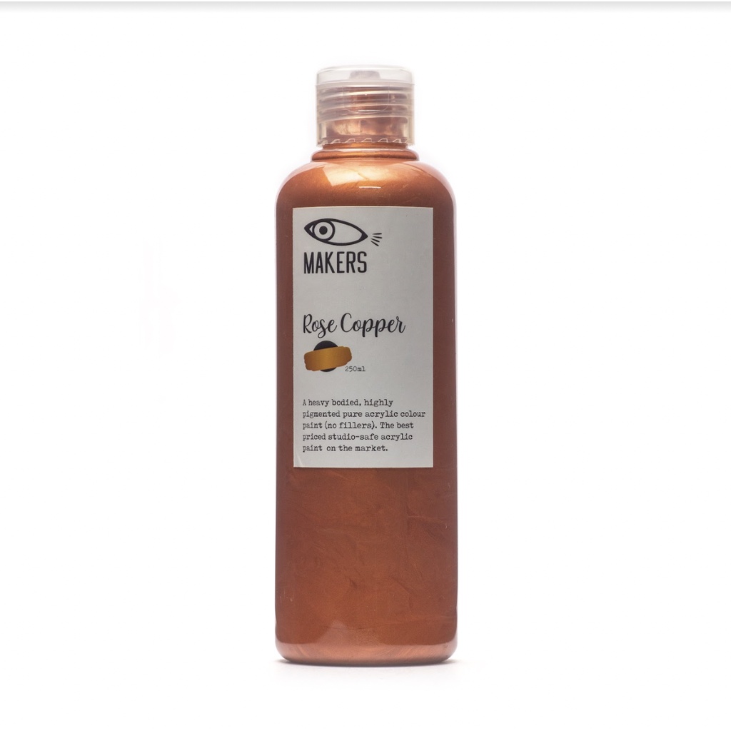 

Rose Copper Acrylic Metallic Paint 250ml by MAKERS
