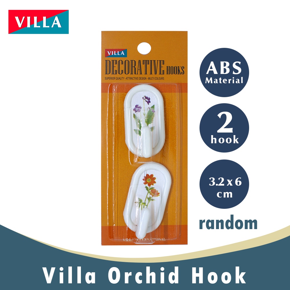 KtmStore Villa Orchid Hook 1005 Anggrek Gantungan baju Kail Tempel 2201-1005