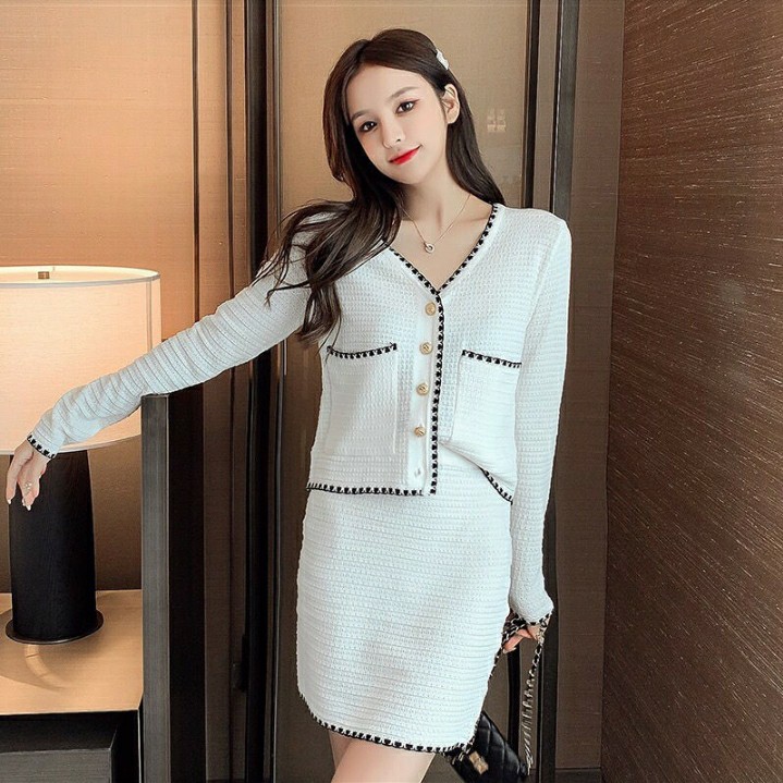 Set Knit Blazer/ White Blazer/ Blazer rajut/ Blazer putih