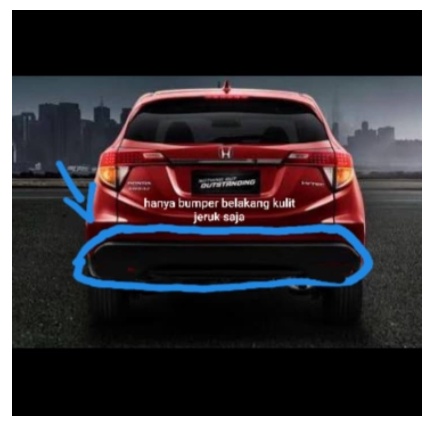 bumper bemper Belakang Honda HRV Facelift Original