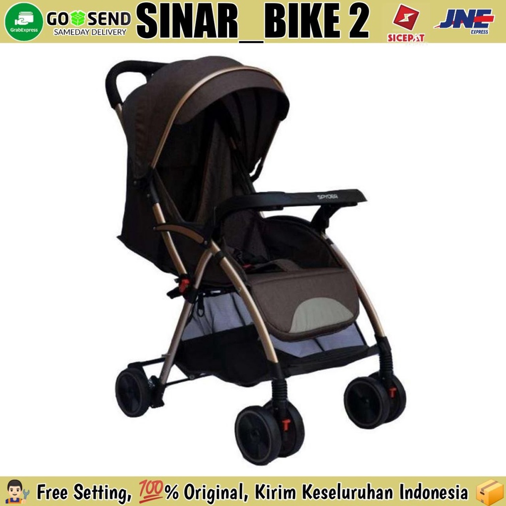 Baby Stroller Pliko Spyder 297 Gold Frame Kereta Dorong Bayi