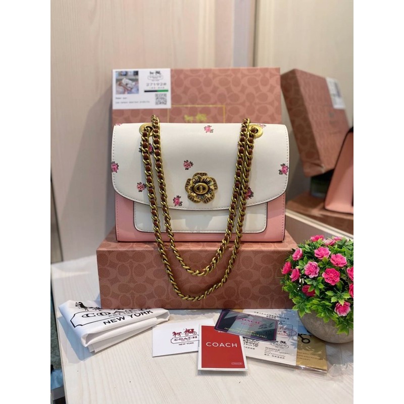 Coach Parker flower printing block