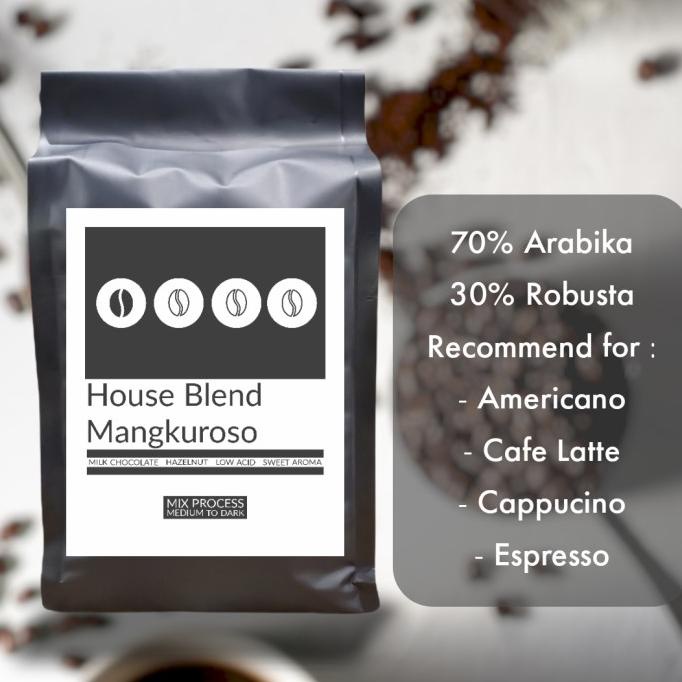 

Biji Kopi Houseblend Mangkuroso 1kg |70% arabika | Espresso