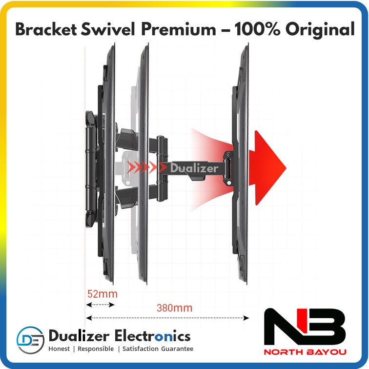 Bracket TV Smart/Android TV LED 75 70 65 60 58 55 50 43 Inch Curved UHD 4K-8K NB P6 Import Premium