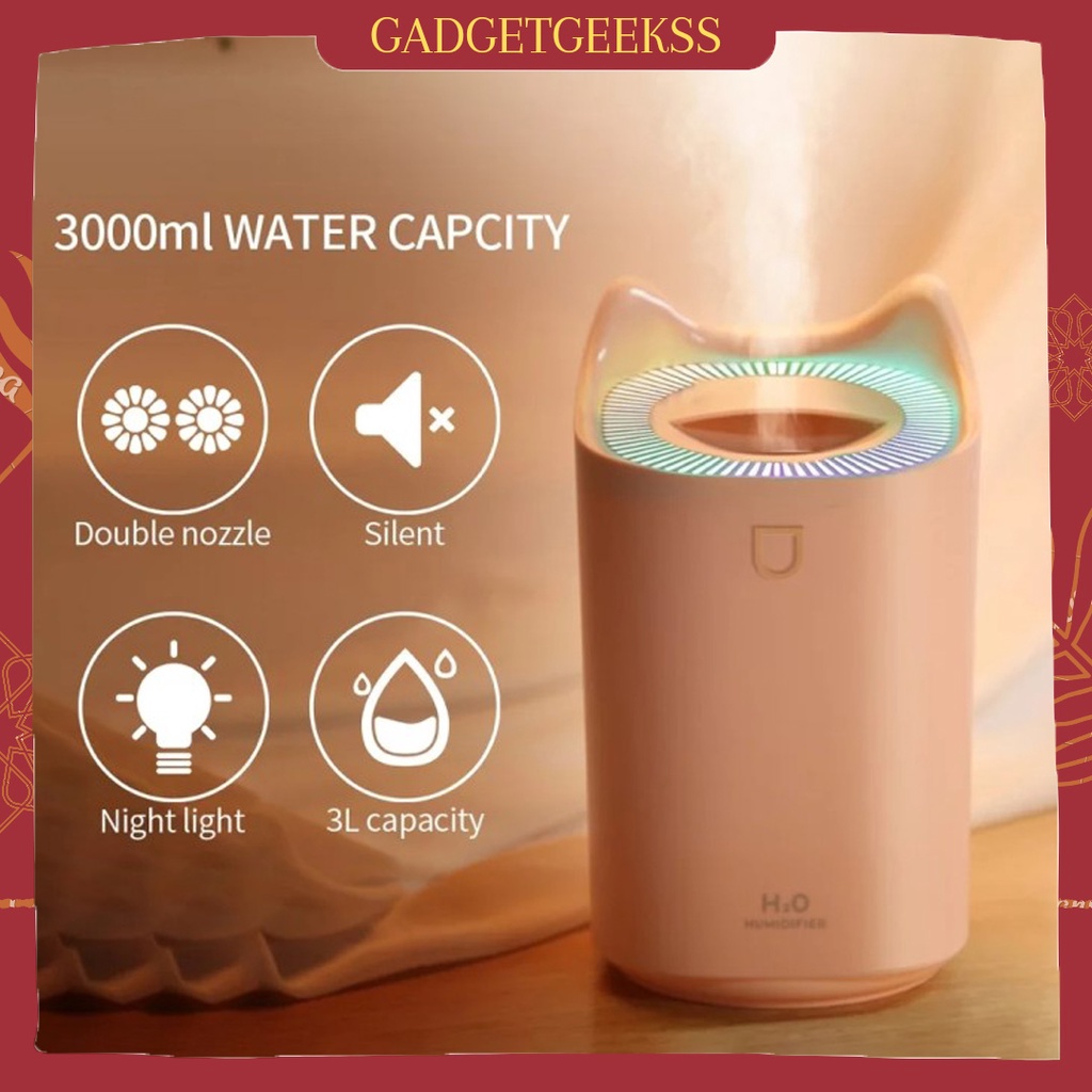 Air Humidifier Purifier K7 Aroma Therapy 3000ml Aromaterapi Air diffuser Oil