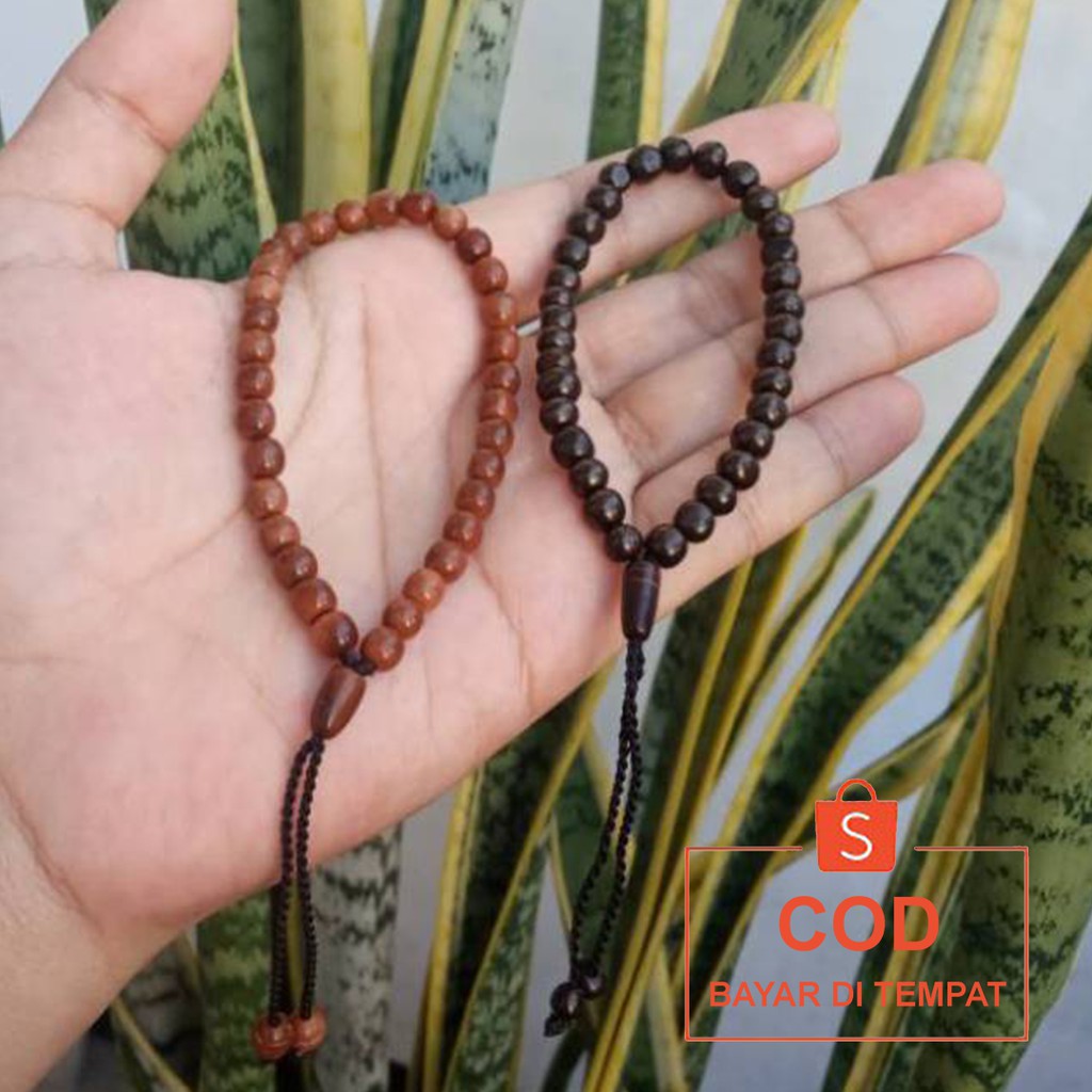 ✅COD Gelang Tasbih Kesehatan Kayu Kaukah Kaokah Kaukkah Kokkah Kokka Koka Asli Original 33 Butir Couple Pria Wanita