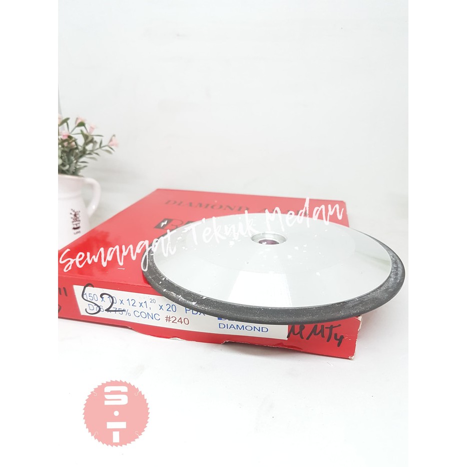 DIAMOND ASAH BATU POLES MATA TCT 6" #240 2sisi 2 Sisi 6 Inch BLITZ