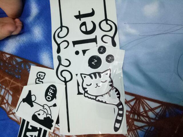 Wall Stiker Pintu Kamar Mandi Toilet Cutting Sticker Dekorasi Rumah