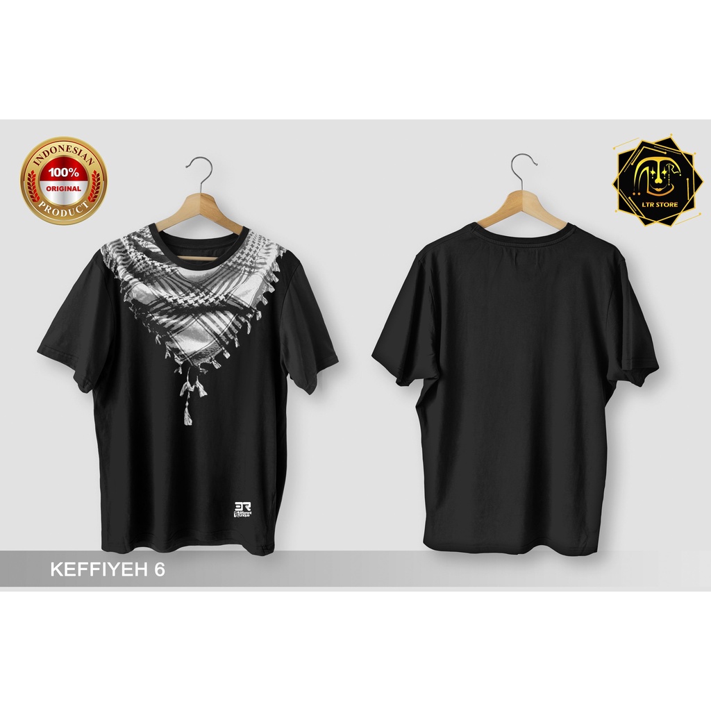 [ BAYAR DI TEMPAT ] BAJU PRINTING GAMBAR KEFFIYEH 6 - KAOS DISTRO ORIGINAL PENUTUP KEPALA KHAS TIMUR