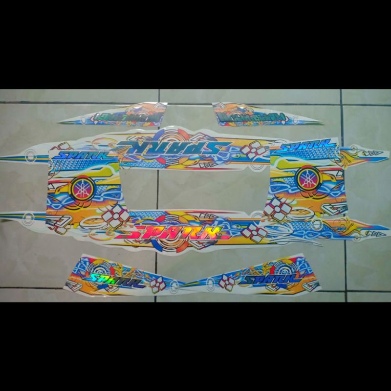 striping sticker tranparan hologram vega zr