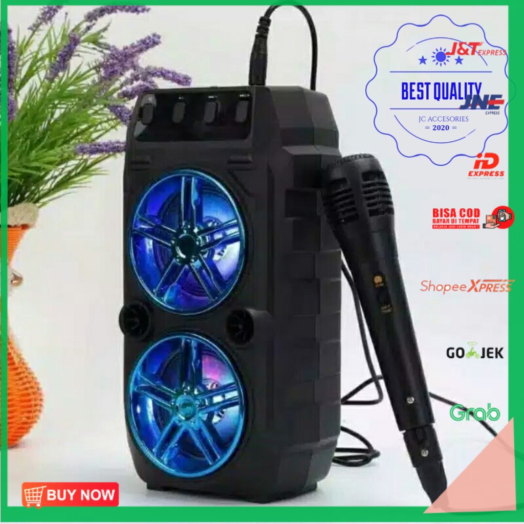 [[[BISA COD]]] Termurah / Speaker Bluetooth Box Double Bass SQ 2008 bonus MiC / XTM 2020 BONUS MIC