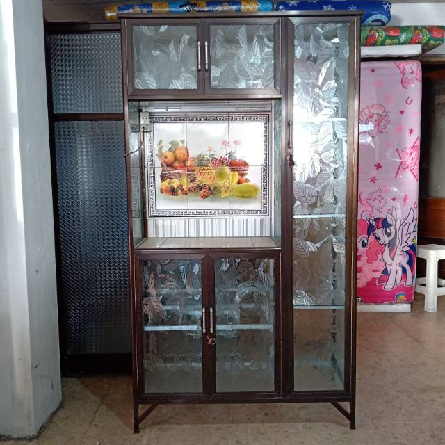 Rak Piring 3 Pintu Keramik Aluminium - Khusus SURABAYA / SIDOARJO