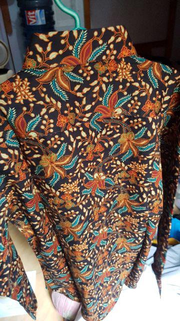 Unik Asli Kemeja Batik Pria Slim Fit Baju Batik Pria Slimfit Cb391 Lengan Panjang Colin Dion