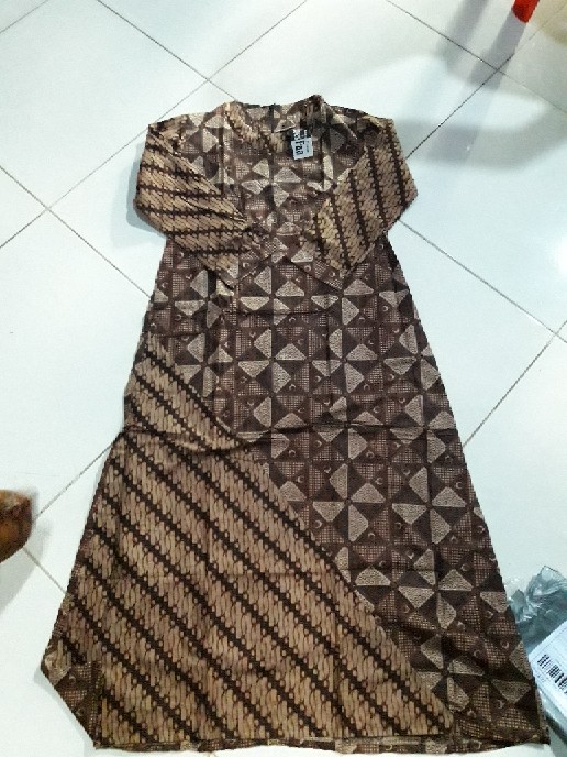 Gamis Cewek Panjang Batik Kombi Genes #2 Wanita Muslim Modern Premium Exclusive