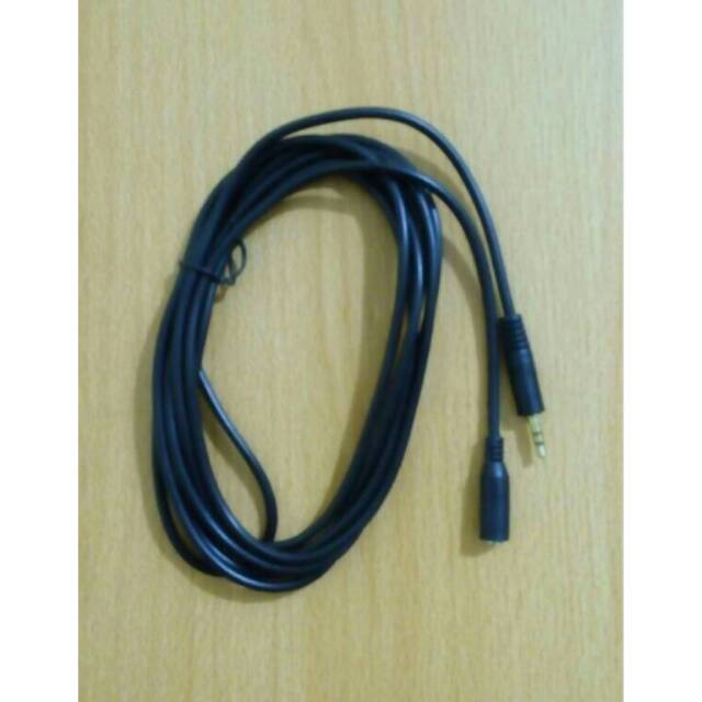 KABEL AUDIO EXTENTION JACK 3.5 MM MALE TO FEMALE 3 METER GOLD PLATED