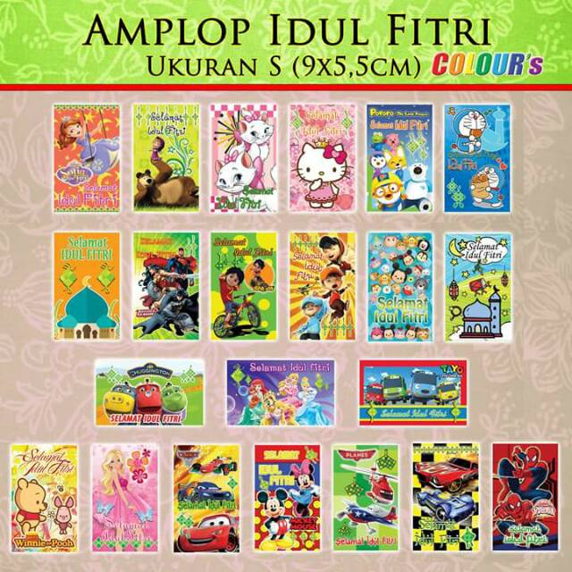 

Amplop Lebaran ukuran S, harga tertera utk 1ball (100pack) @1.400/pack