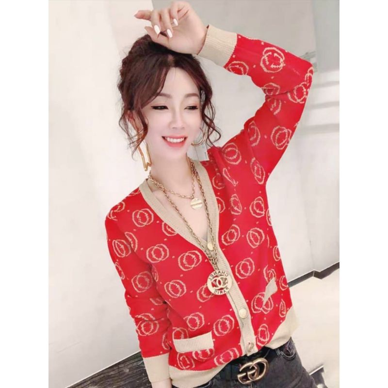 606 Kardigan Rajut motif import  wanita Baju Cardigan motif bahan rajut import wanita Baju cewek new