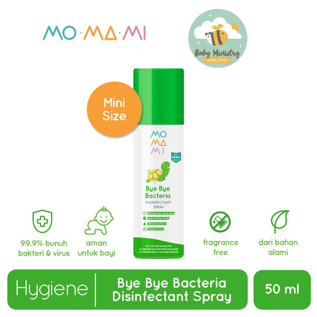 Momami Baby &amp; Kids Bye Bye Disinfectant Spray - Disinfektan Semprot (50 ml)