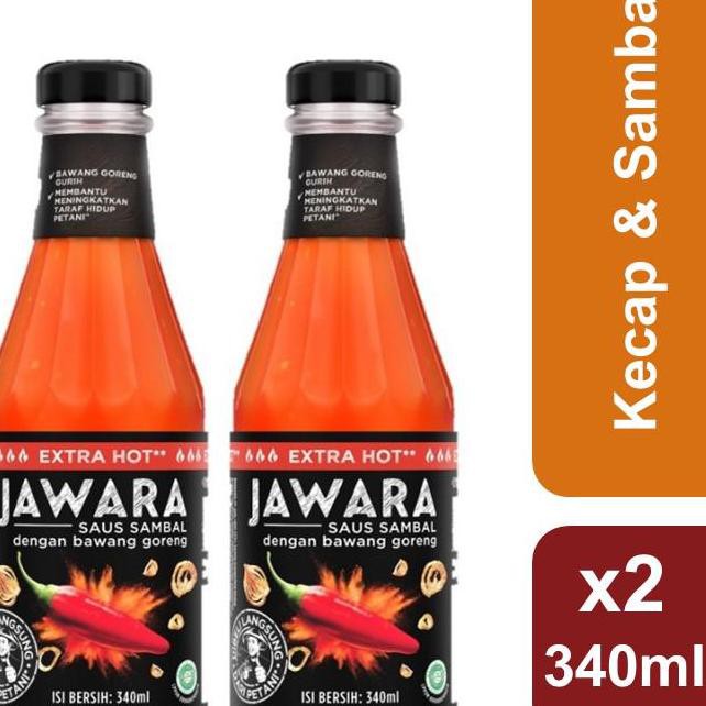 [KODE 989] Jawara Saus Sambal Extra Hot 340 ml - Twin Pack TERLAKU..