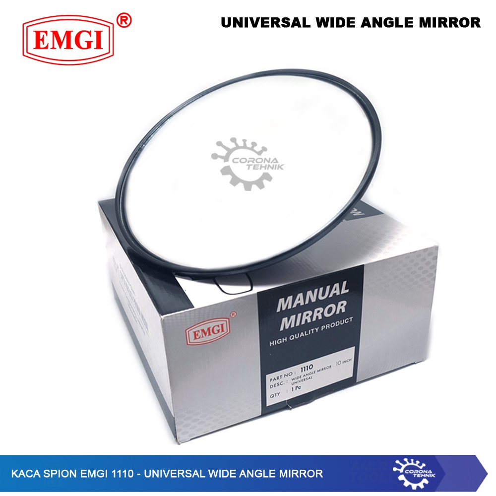 EMGI 1110 - Kaca Spion  - Universal Wide Angle Mirror - Cembung - 10 Inch