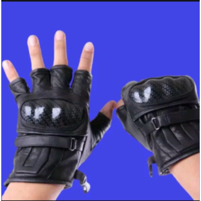 SARUNG TANGAN KULIT MOTOR BIKERS GLOVES