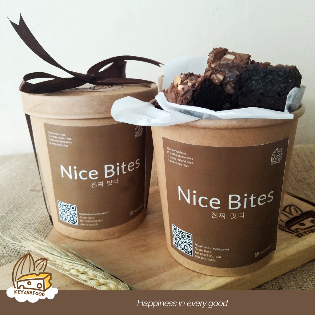 

Keyzrafood Brownies Bites Cup (Premium) - Original, Coklat & All Variant