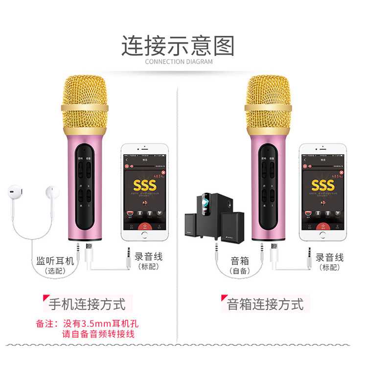 IDN TECH - Lewinner Microphone Condenser Live KTV Karaoke - BGN-C11