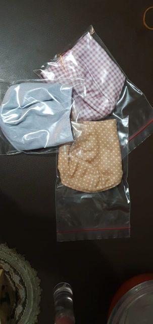 Masker Kain 3 Ply, Washable + Kantong Filter (headloop/earloop)