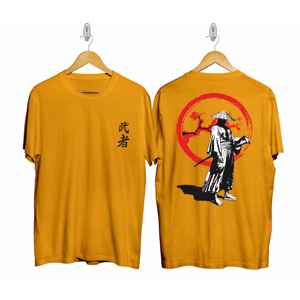 BAJU KAOS DISTRO SAMURAI KUNING / KAOS TERBARU / KAOS DISTRO / KAOS TOKYO JEPANG / SAMURAI TOPI KUNI