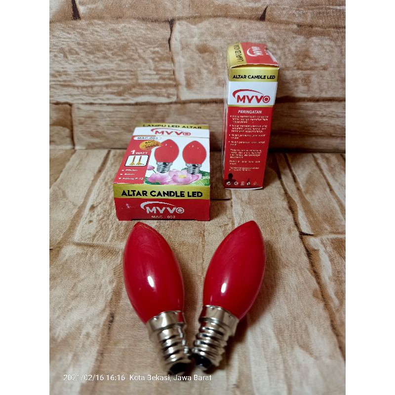 Bohlam Lampu Sembahyang ALTAR 1Watt Fiting E12