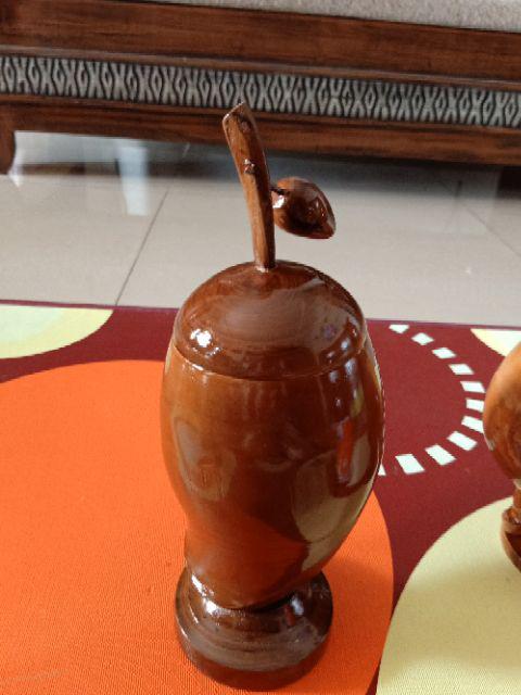Toples Kayu Jati Model Buah Mangga